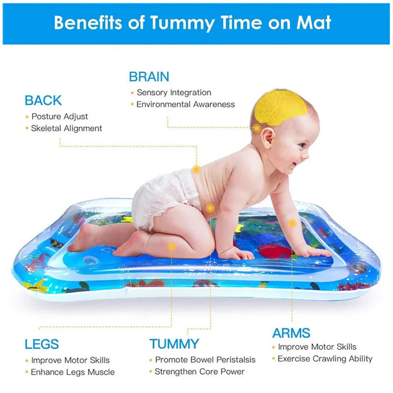 Baby Water Play Mat Inflatable Cushion Infant Tummy Time Playmat Toddler For Baby Early Education Fun Activity Kids Play Center