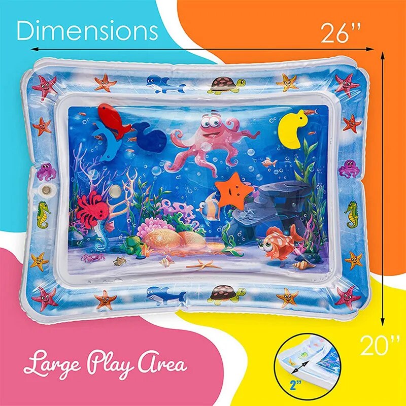 Baby Water Play Mat Inflatable Cushion Infant Tummy Time Playmat Toddler For Baby Early Education Fun Activity Kids Play Center