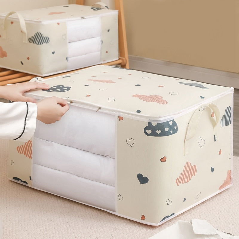 Quilt Clothes Storage Bag Big Capacity Duvet Blanket Sorting Bags Dustproof Clothes Organizer Sorting Bags Household Moving Bags