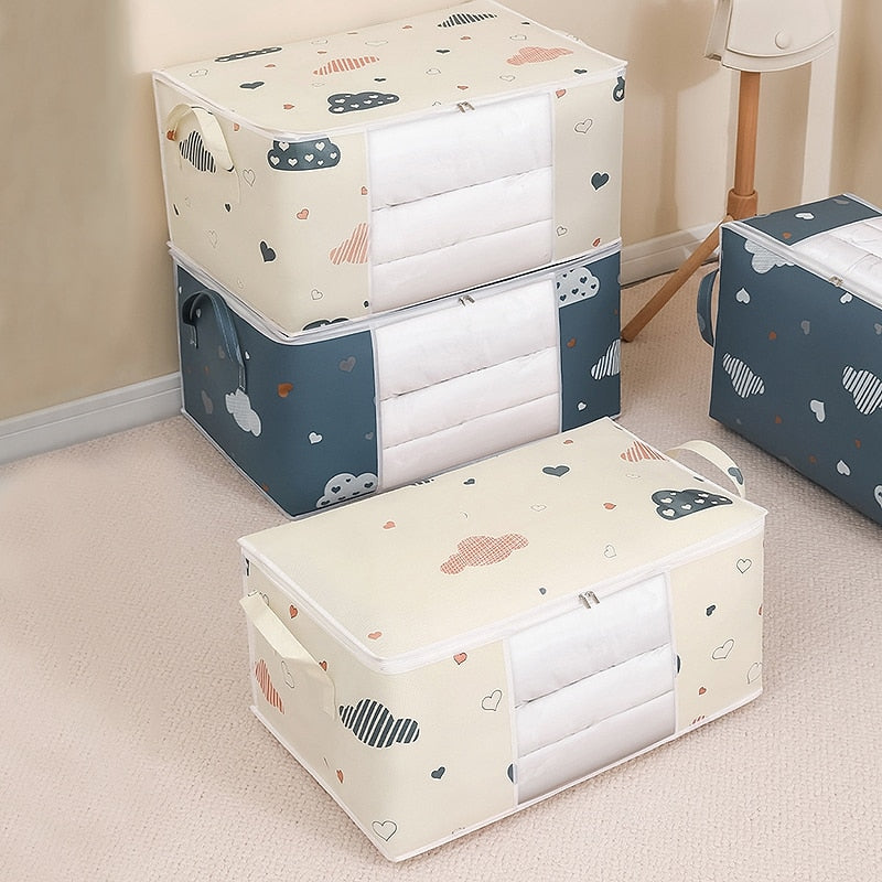 Quilt Clothes Storage Bag Big Capacity Duvet Blanket Sorting Bags Dustproof Clothes Organizer Sorting Bags Household Moving Bags