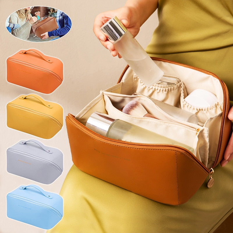 Cosmetics Bag Storage Kit Woman Travel Toiletry Bag Large Capacity Makeup Bag Ins Advanced Sense Portable Cosmetic Storage Bag