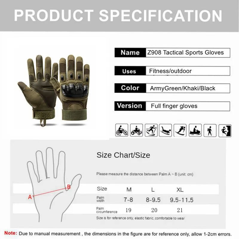 Tactical Military Gloves Shooting Gloves Touch Design Sports Protective Fitness Motorcycle  Hunting Full Finger Hiking Gloves